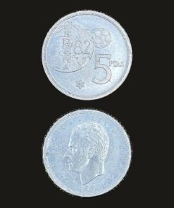 Spain 5 Pesetas Coin Juan Carlos I Profile
