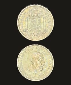 Spain 1 Peseta Coin Francisco Franco Profile