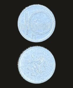 Czech Republic 10 Haléřů Coin Stylized River