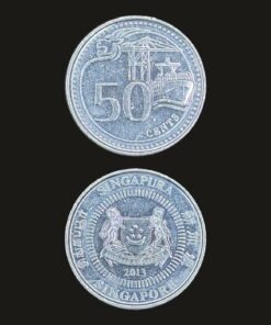 Singapore 50 Cents Coin Port of Singapore Motif