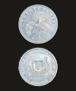 Singapore 20 Cents Coin Calliandra Flower Motif