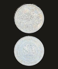 Singapore 10 Cents Coin Jasmine Flower Motif