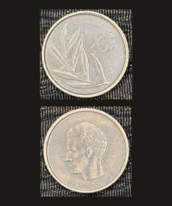 Belgium 20 Francs Coin 1982 King Baudouin I Olive Branch French Legend Belgique RARE