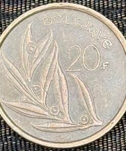 Belgium 20 Francs (Olive Branch Motif, King Baudouin I) Coin