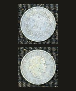 Switzerland 20 Rappen Coin Libertas Alpine Flora Wreath