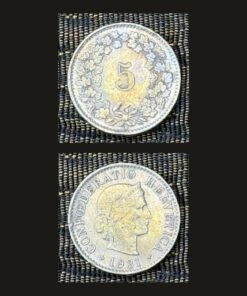 Switzerland 5 Rappen Coin Libertas Oak Leaf Wreath