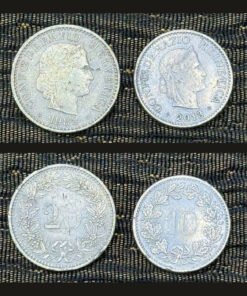 Switzerland Coin Set of 2 10 Rappen and 20 Rappen Libertas