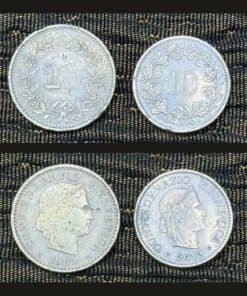 Switzerland Coin Set of 2 10 Rappen and 20 Rappen Libertas