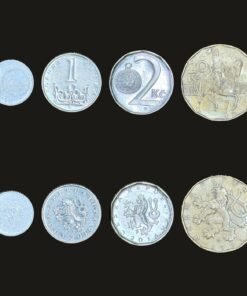 Czech Republic Coin Set of 4 (10 Haléřů, 1 Koruna, 2 Koruny and 20 Korun)