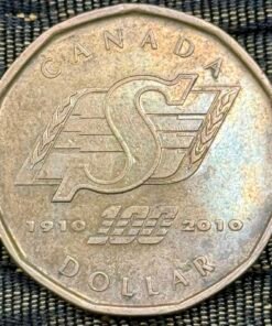Canada 1 Dollar (100th Anniversary of the Saskattchewan Roughriders Football Team, Queen Elizabeth II) Coin