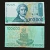 Croatia 100000 Dinara Banknote UNC Ruder Boskovic History of Croats 1993 RARE