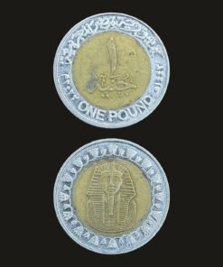 Egypt 1 Pound Bimetallic Coin Tutankhamun Mask