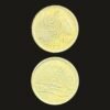 Egypt 1 Qirsh Coin Pyramids of Giza Brass