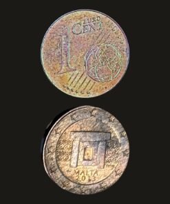 Malta Euro 1 Cent Coin Mnajdra Temple Altar Copper-Plated Steel