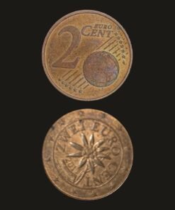 Austria Euro 2 Cents Coin Edelweiss Flower Copper-Plated Steel