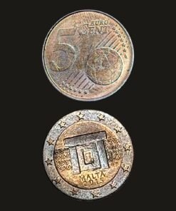 Malta Euro 5 Cents Coin Mnajdra Temple Altar Copper-Plated Steel