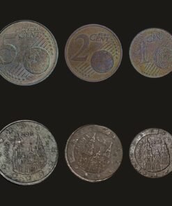 Spain Euro Coin Set of 3 (1 Cent, 2 Cents and 5 Cents)