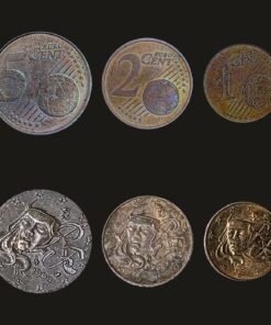 France Euro Coin Set of 3 (1 Cent, 2 Cents and 5 Cents)