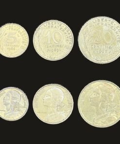 France Coin Set of 3 (5 Centimes, 10 Centimes and 20 Centimes)