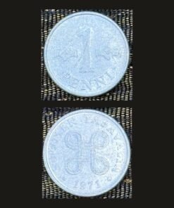 Finland 1 Penni Coin 1971 Hannunvaakuna Heraldic Loop Saint Johns Arms Aluminium RARE