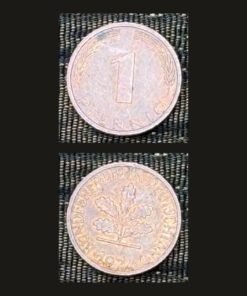 Germany 1 Pfennig Coin 1974 Oak Seedling Copper Plated Steel