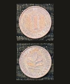 Germany 1 Pfennig Coin 1993 Oak Seedling Copper Plated Steel