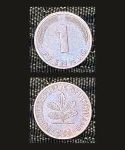 Germany 1 Pfennig Coin 1995 Oak Seedling Copper Plated Steel