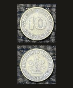 Germany West Germany 10 Pfennig Coin 1966 Oak Seedling Brass Clad Steel