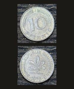 Germany West Germany 10 Pfennig Coin 1978 Oak Seedling Brass Clad Steel