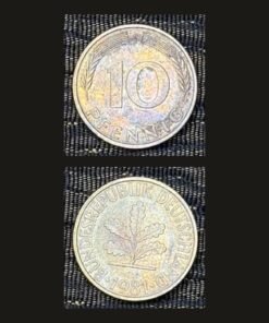 Germany West Germany 10 Pfennig Coin 1981 Oak Seedling Brass Clad Steel