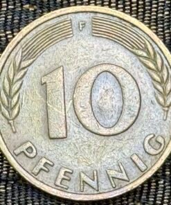 Germany 10 Pfennig (Oak Slaping) Coin