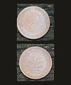 Germany West Germany 2 Pfennig Coin 1979 Oak Seedling Copper Plated Steel