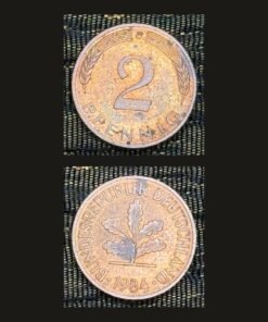 Germany West Germany 2 Pfennig Coin 1984 Oak Seedling Copper Plated Steel
