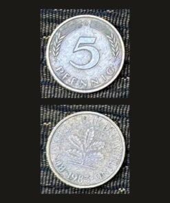 Germany West Germany 5 Pfennig Coin 1983 Oak Seedling Brass Clad Steel