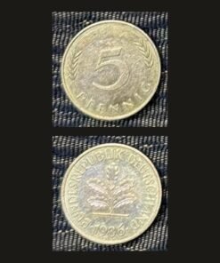 Germany West Germany 5 Pfennig Coin 1986 Oak Seedling Brass Clad Steel