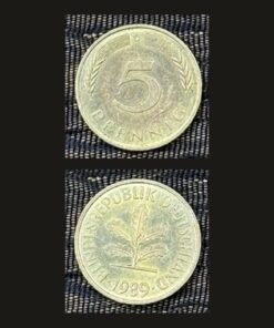 Germany West Germany 5 Pfennig Coin 1989 Oak Seedling Brass Clad Steel