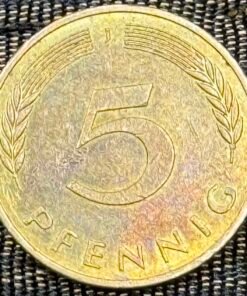 Germany 5 Pfennig (Oak Slaping) Coin