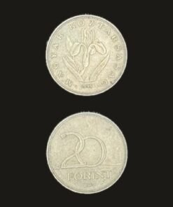 Hungary 20 Forint 1995 Nickel-Brass Coin Hungarian Iris Flower Vintage