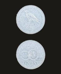 Hungary 50 Forint Copper-Nickel Coin Saker Falcon Bird Vintage