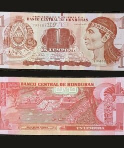 Honduras 1 Lempira Banknote UNC 2014 Chief Lempira Copan Ruins Oberthur RARE