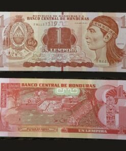 Honduras 1 Lempira Banknote UNC 2014 Chief Lempira Copan Ruins Oberthur RARE