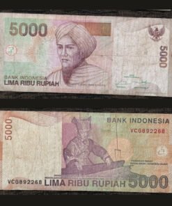 Indonesia 5000 Rupiah Banknote Tuanku Imam Bondjol Songket Weaver Pandai Sikek