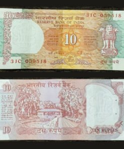 India 10 Rupees Banknote C Rangarajan Lion Capital Shalimar Gardens