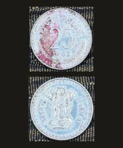 India 25 Paise (Wreath Border / 1985) Coin