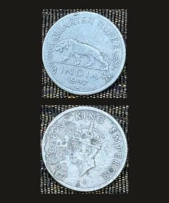 British India Quarter Rupee (Crowned Bust of King George VI / 1947) Coin