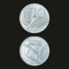 Italy 10 Lire Coin Ears of Wheat and Plough