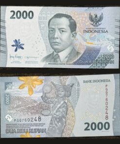 Indonesia 2000 Rupiah Banknote 2022 UNC Mohammad Hoesni Thamrin Tari Piring Ngarai Sianok RARE