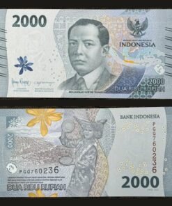 Indonesia 2000 Rupiah Banknote 2022 Mohammad Hoesni Thamrin Tari Piring UNC RARE