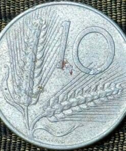 Italy 10 Lire (Ears of Wheat, Plough) Coin