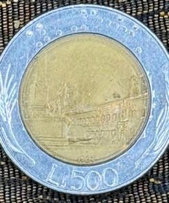 Italy 500 Lire (Bimetallic, Piazza Del Quirinale) Coin
